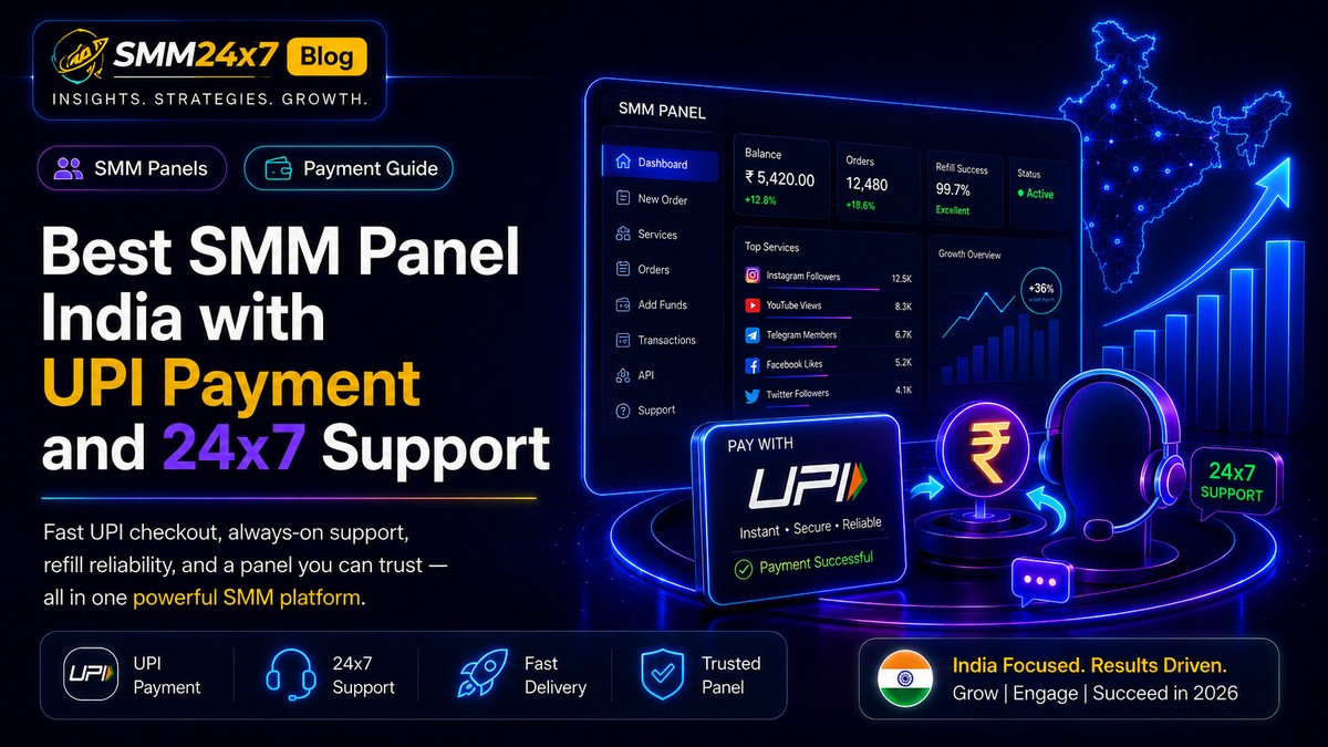 Best SMM Panel India with UPI Payment and 24x7 Support
