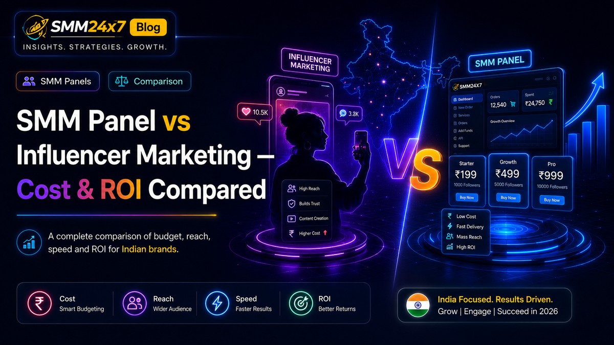 SMM Panel vs Influencer Marketing — Cost & ROI Compared